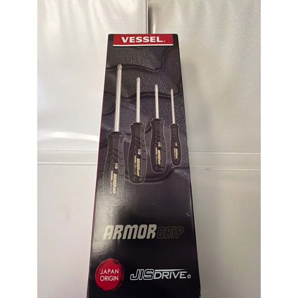 Vessel Armor Grip JIS Drive Screwdriver 4-Piece Set No.550APH4PBU Japan Origin